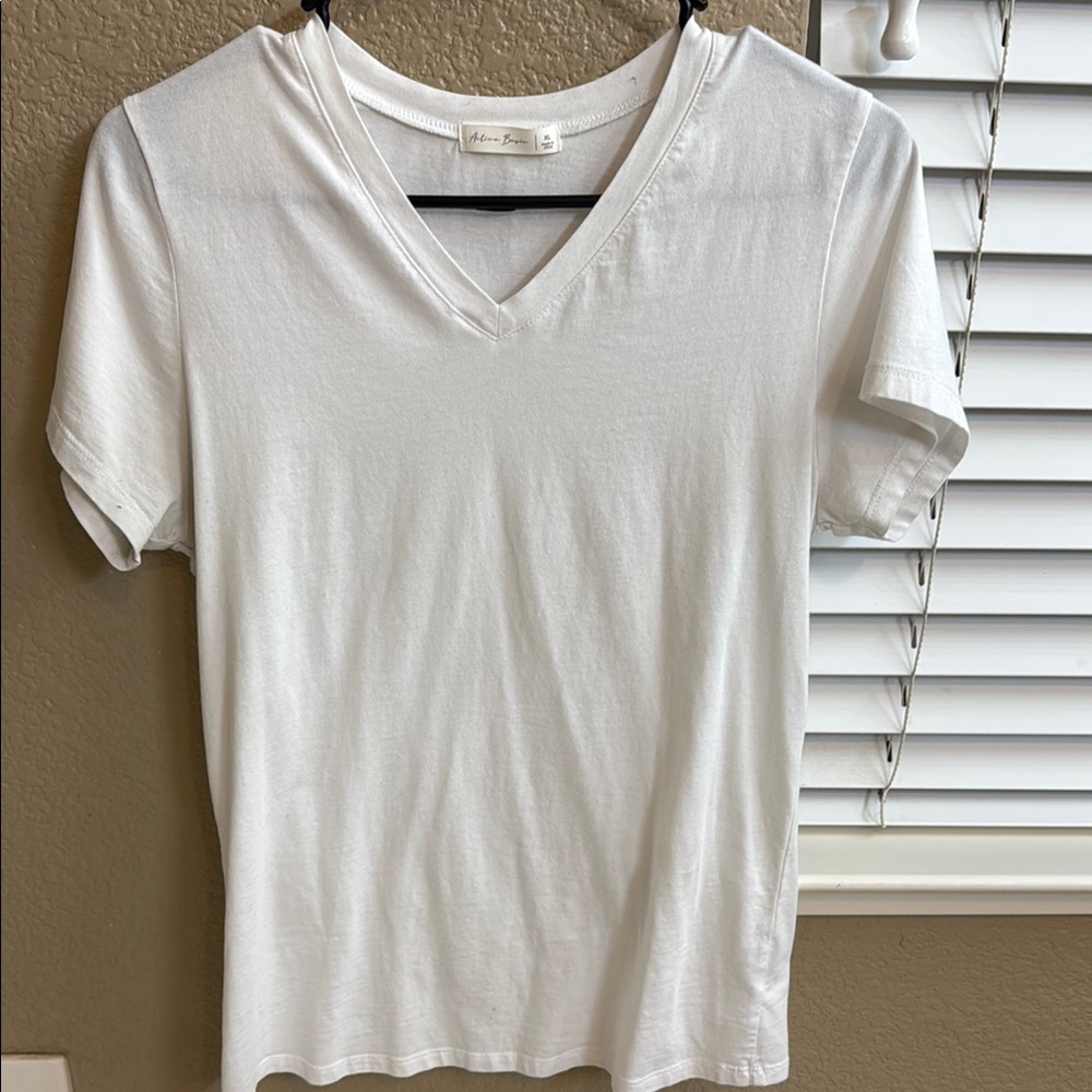 White V-Neck T-Shirt